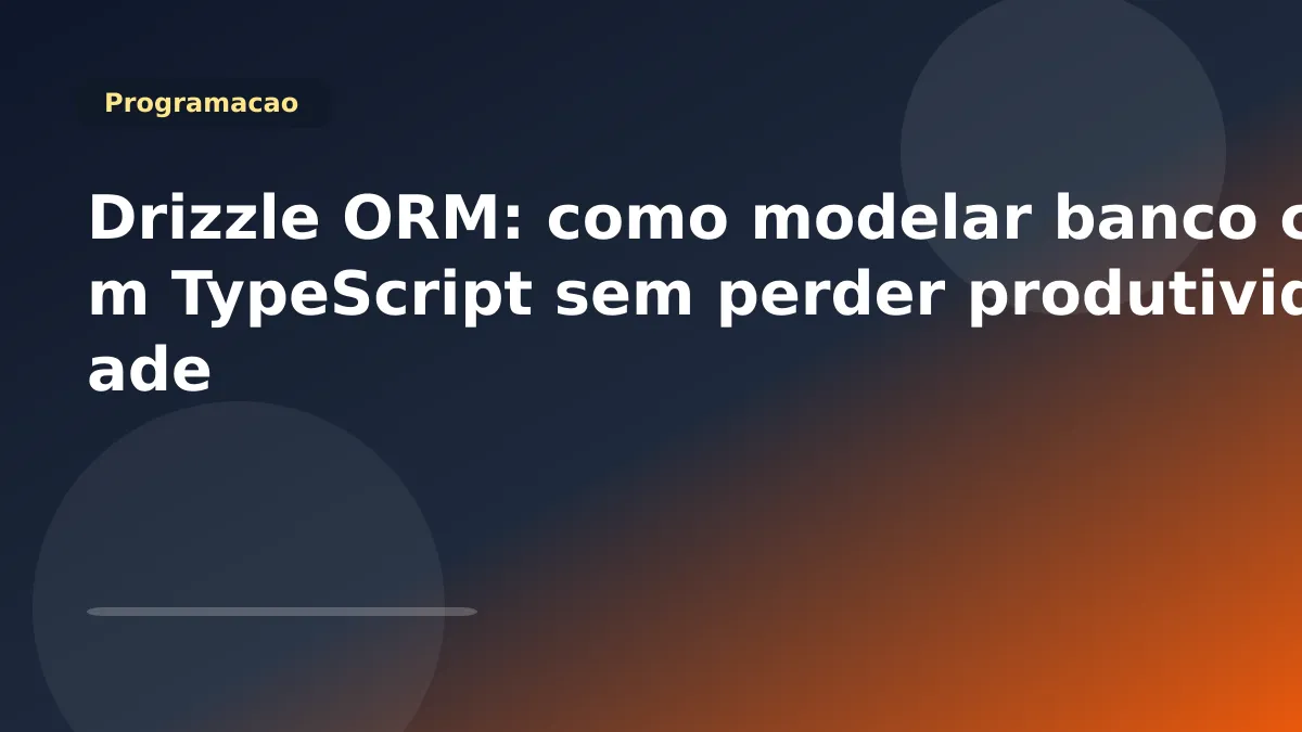 Esquema de banco ligado a codigo TypeScript em uma cena de desenvolvimento back-end