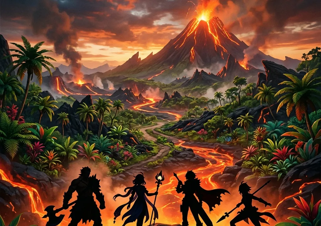Capa do post sobre a versão 5.0 e Natlan de Genshin Impact