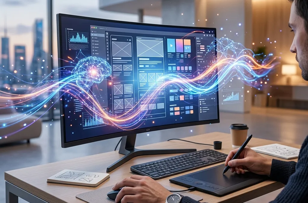 Prototipagem de UI Acelerada por IA: Como Ferramentas Generativas Estao Revolucionando o Fluxo de Trabalho em 2026!